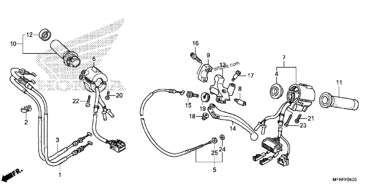 Diagrama de HANDLE SWITCH CABLE