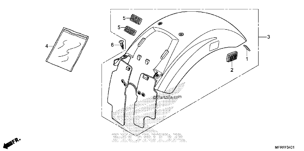 Diagrama de REAR FENDER 2