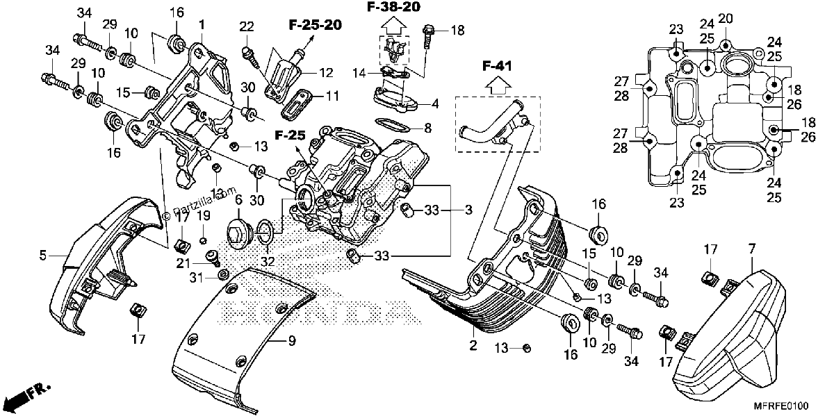 Diagrama de FRONT CYLINDER HEAD COVER