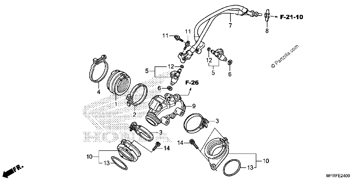 Diagrama de INTAKE MANIFOLD INJECTOR