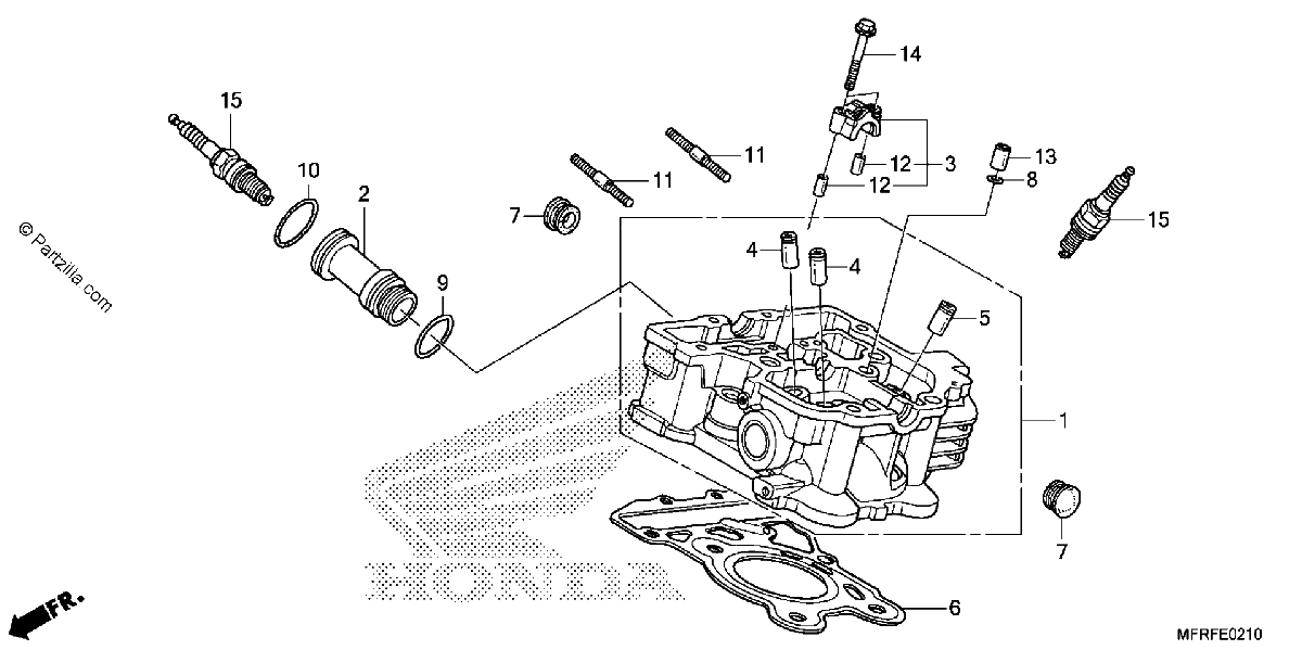 Diagrama de REAR CYLINDER HEAD