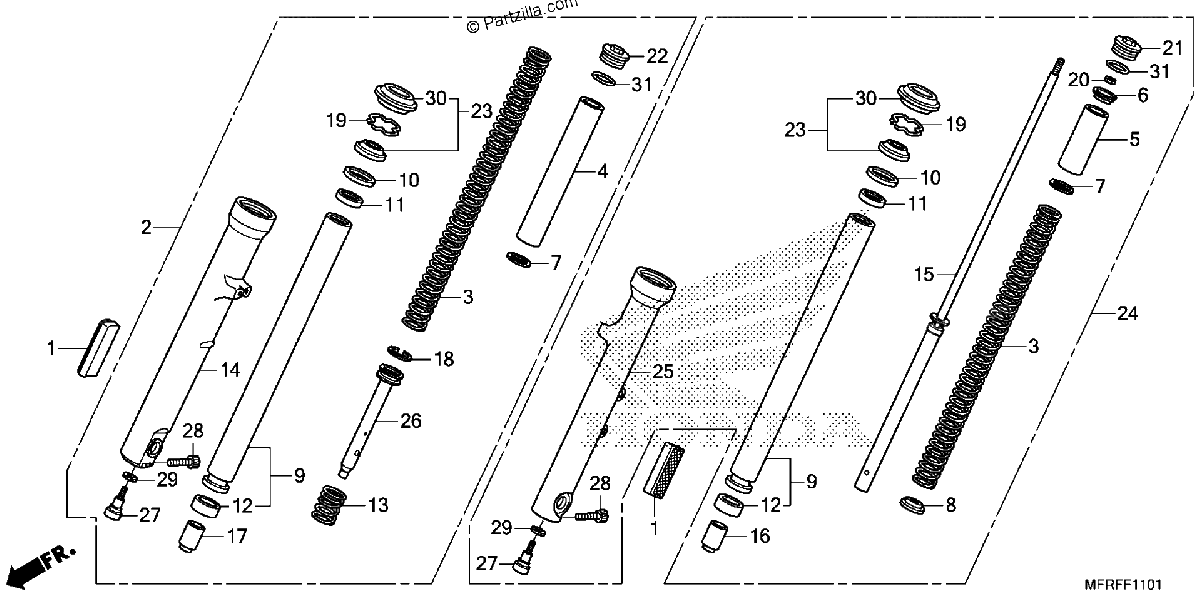 Diagrama de FRONT FORK 2