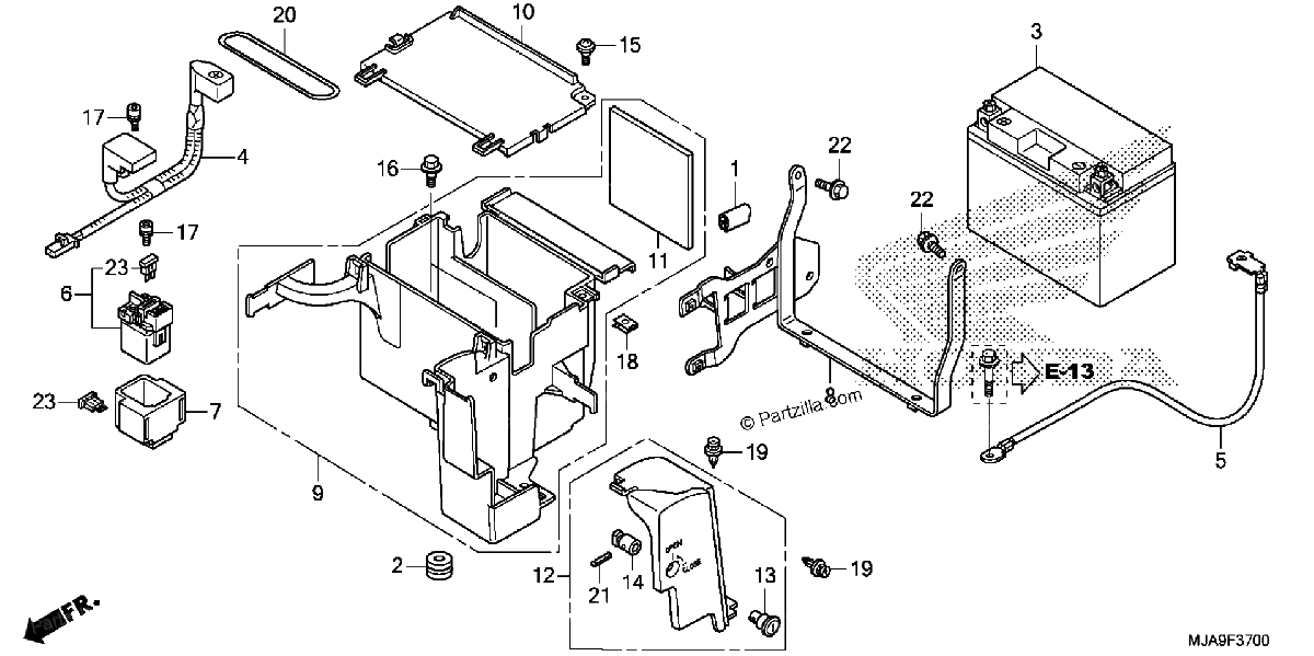Diagrama de BATTERY VT750C C2B
