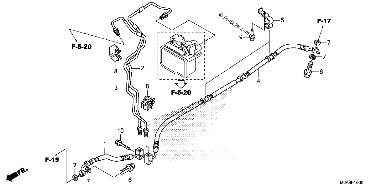 Diagrama de REAR BRAKE HOSE