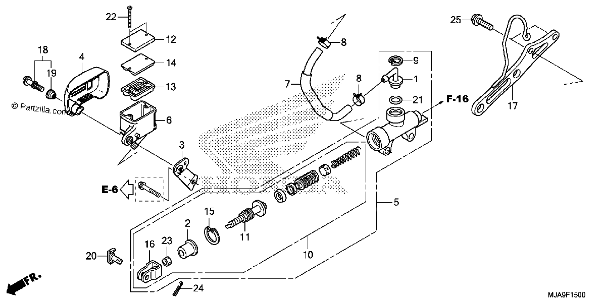 Diagrama de REAR BRAKE MASTER CYLINDER