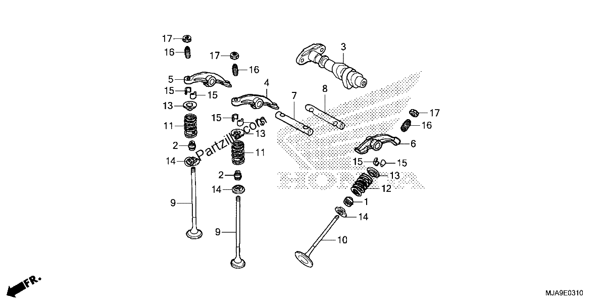 Diagrama de CAMSHAFT VALVE REAR