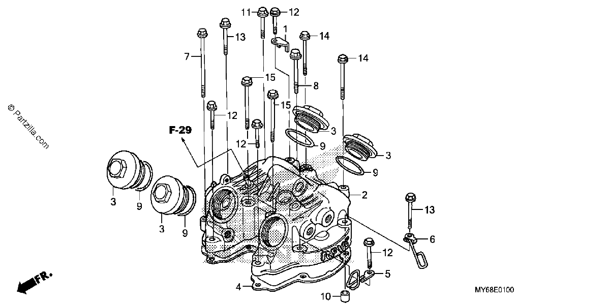 Diagrama de CYLINDER HEAD COVER