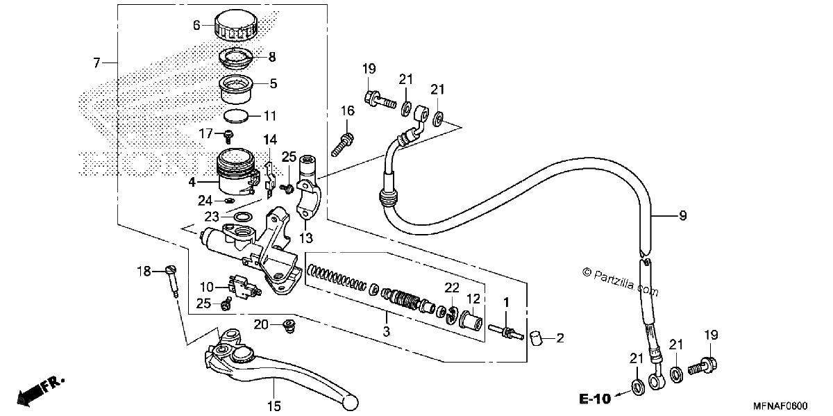 Diagrama de CLUTCH MASTER CYLINDER
