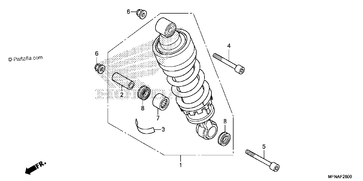 Diagrama de REAR SHOCK ABSORBER