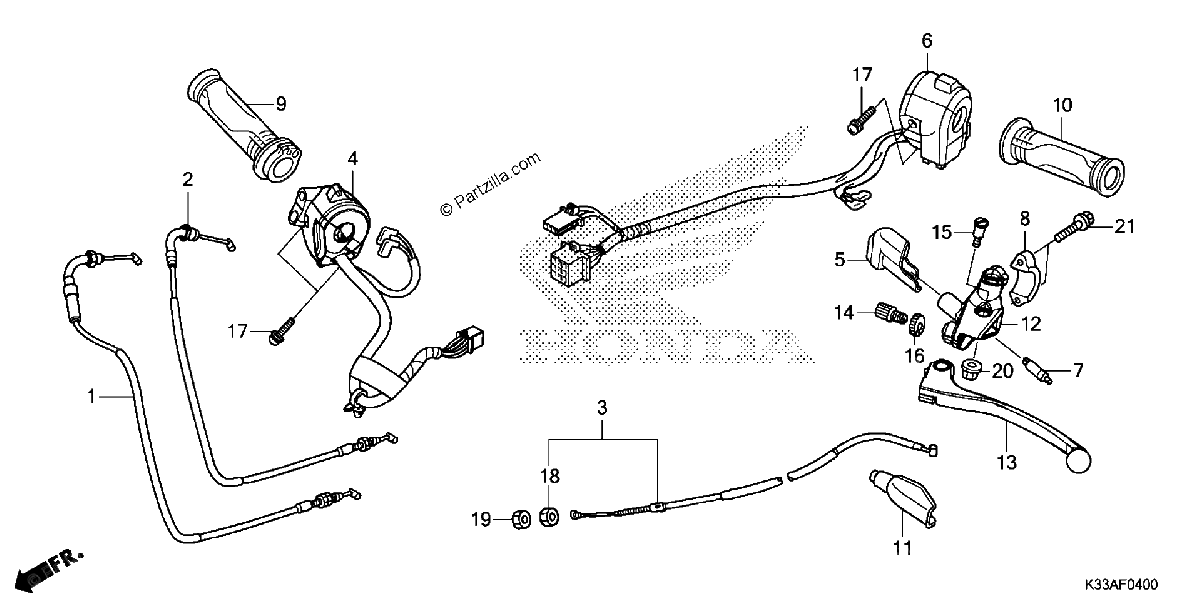 Diagrama de HANDLE LEVER SWITCH CABLE