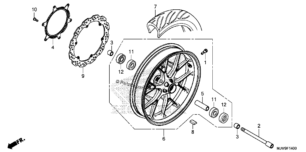 Diagrama de FRONT WHEEL