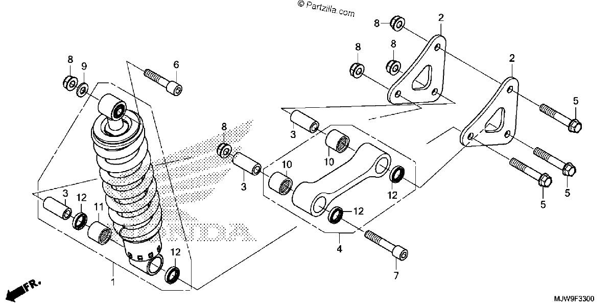 Diagrama de REAR SHOCK ABSORBER