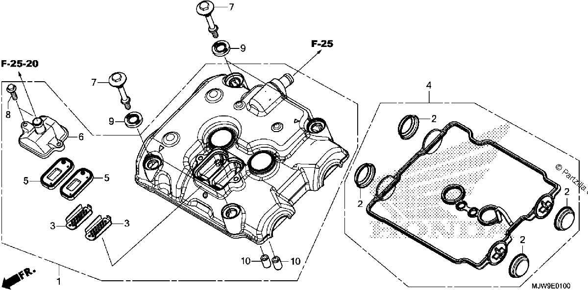 Diagrama de CYLINDER HEAD COVER