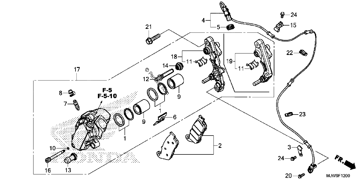 Diagrama de FRONT BRAKE CALIPER