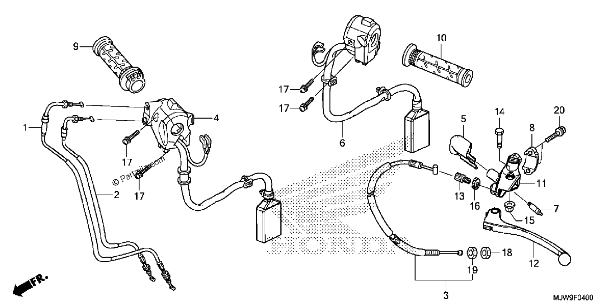 Diagrama de HANDLE LEVER SWITCH CABLE