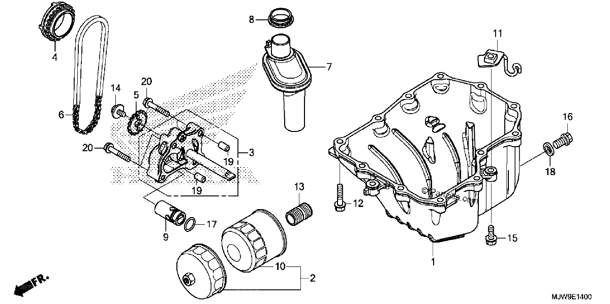 Diagrama de OIL PAN OIL PUMP