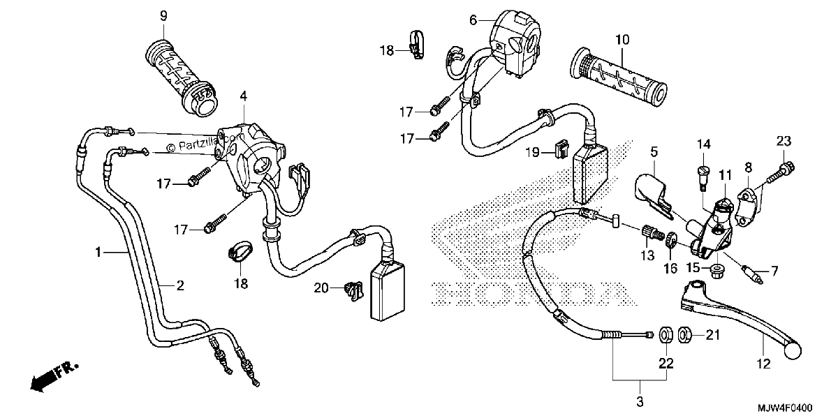 Diagrama de HANDLE LEVER SWITCH CABLE