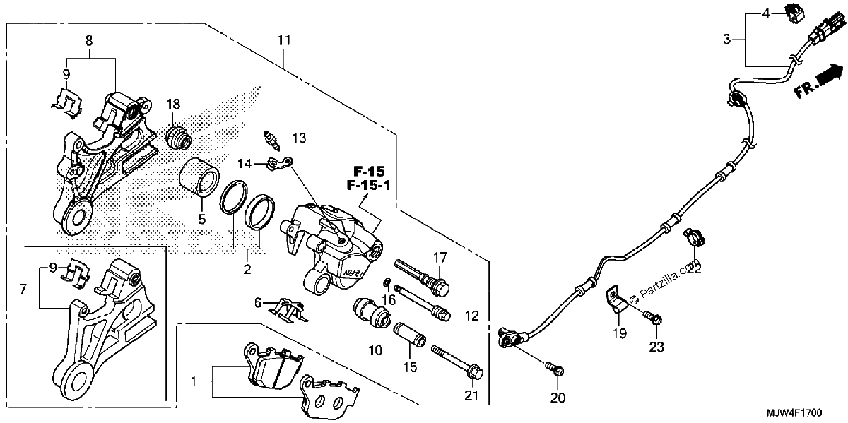 Diagrama de REAR BRAKE CALIPER