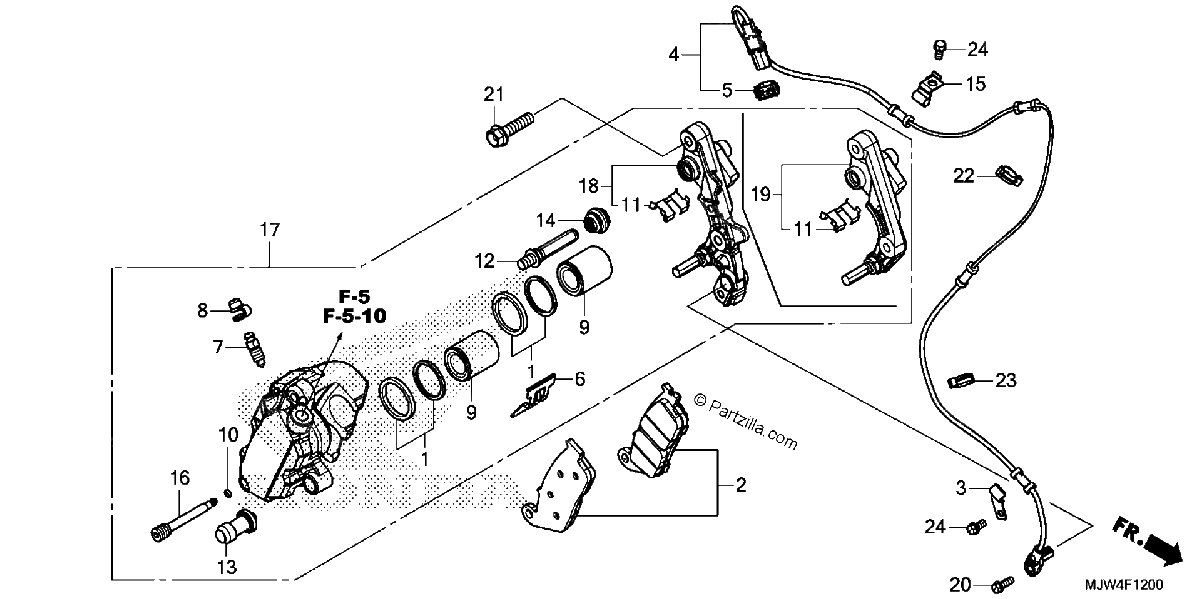 Diagrama de FRONT BRAKE CALIPER