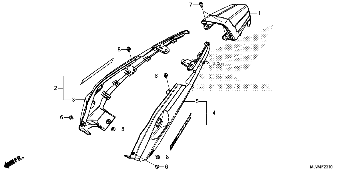 Diagrama de REAR COWL