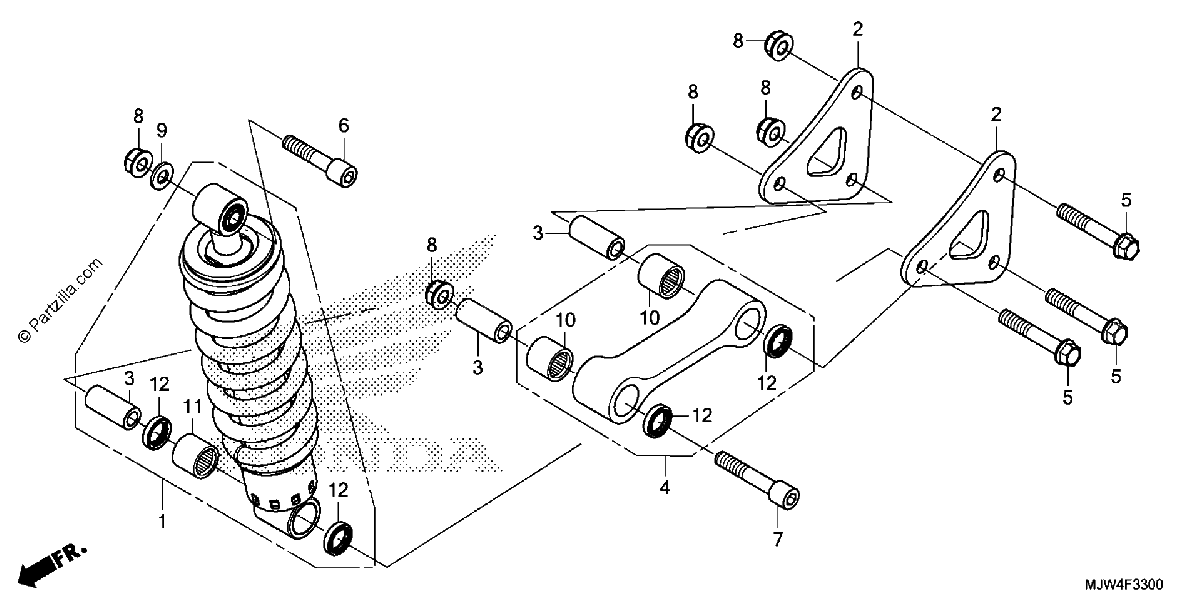 Diagrama de REAR SHOCK ABSORBER