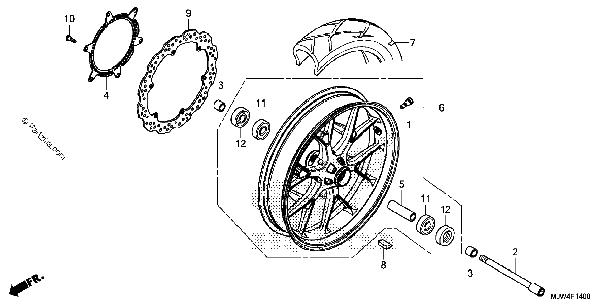 Diagrama de FRONT WHEEL