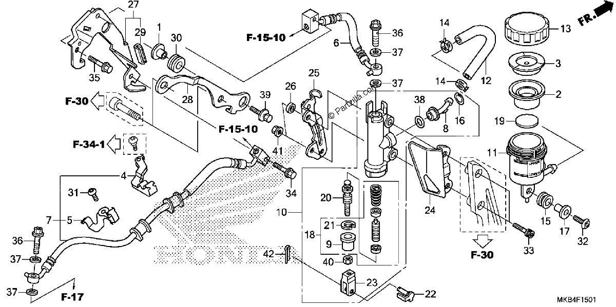 Diagrama de REAR BRAKE MASTER CYLINDER 2