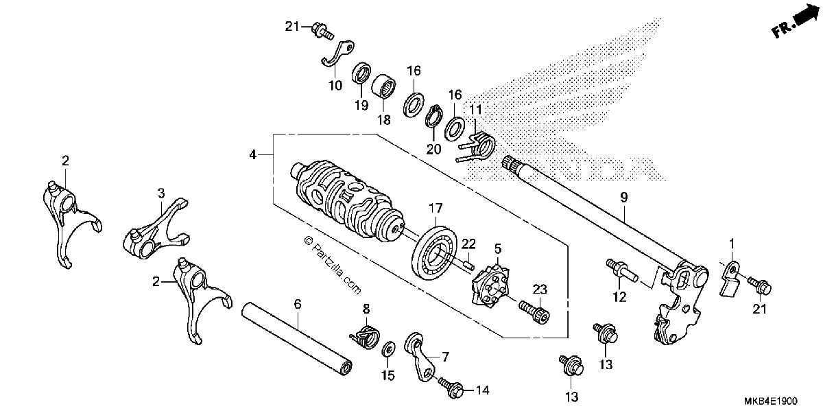 Diagrama de GEARSHIFT DRUM