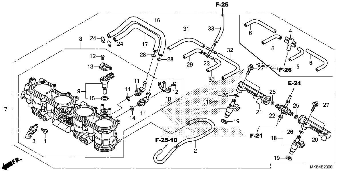 Diagrama de THROTTLE BODY