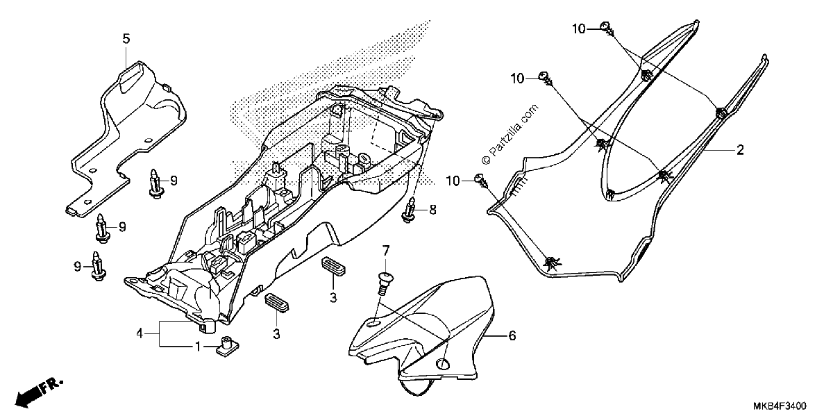 Diagrama de REAR FENDER 1