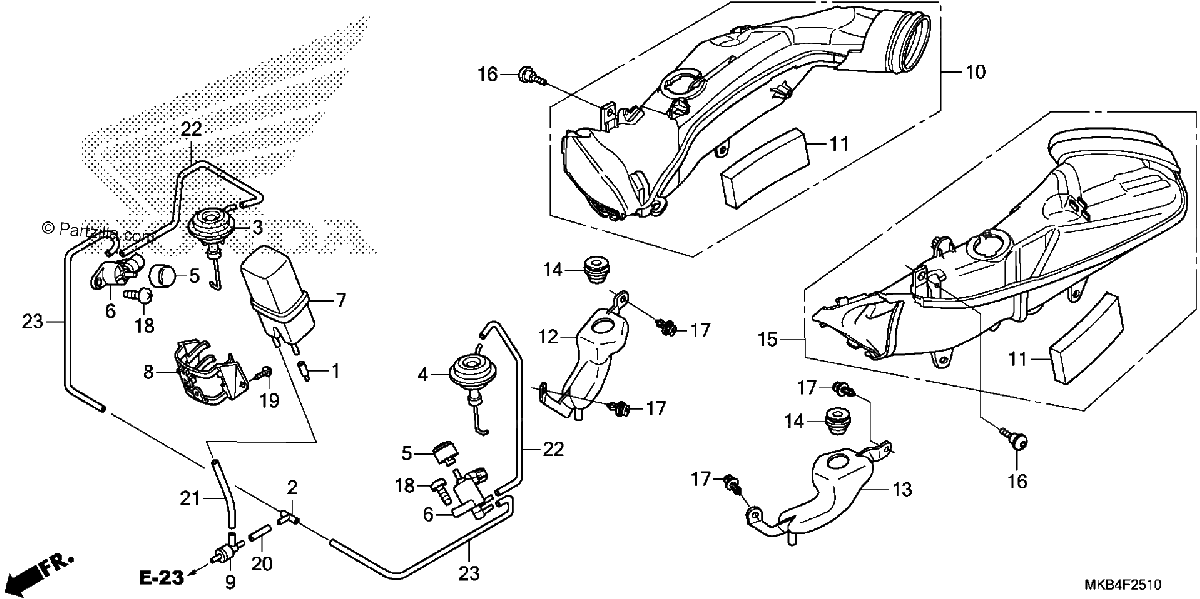 Diagrama de AIR INTAKE DUCT SOLENOIDVALVE