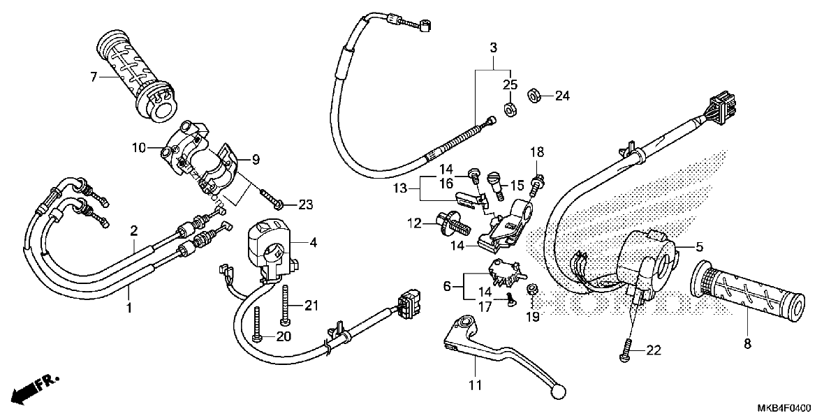 Diagrama de HANDLE LEVER SWITCH CABLE
