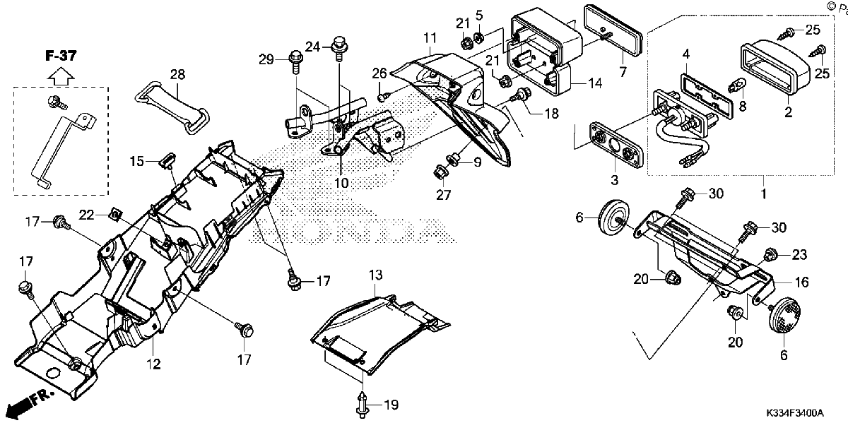 Diagrama de REAR FENDER