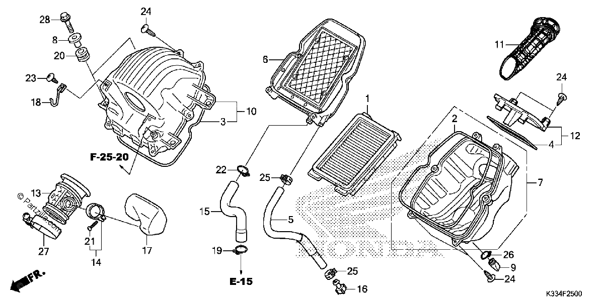Diagrama de AIR CLEANER