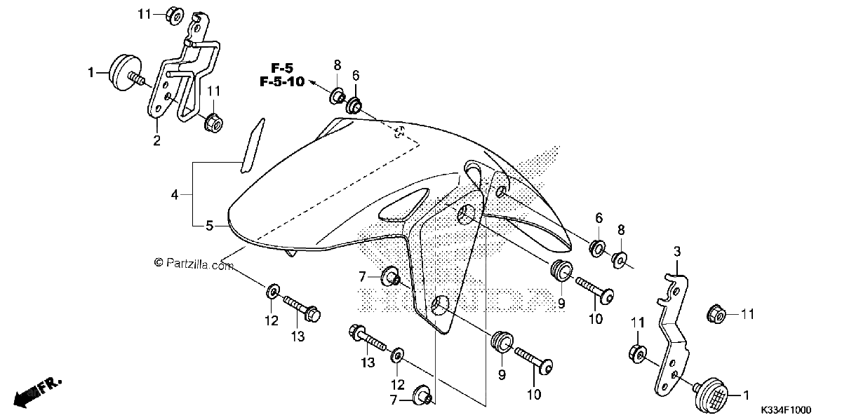 Diagrama de FRONT FENDER