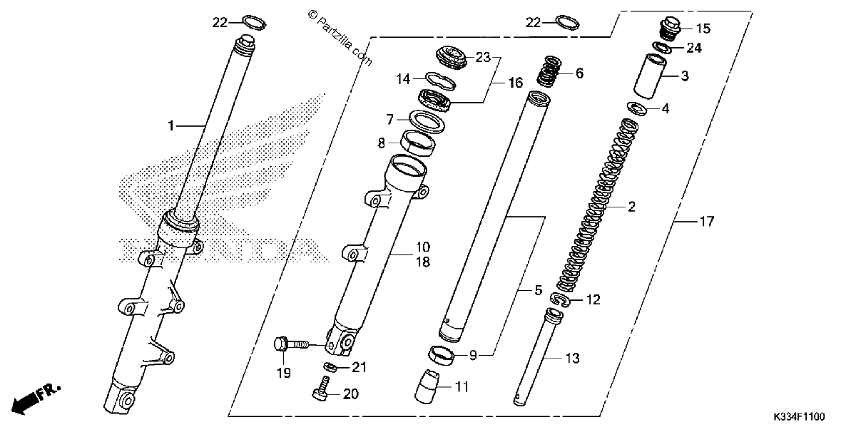 Diagrama de FRONT FORK