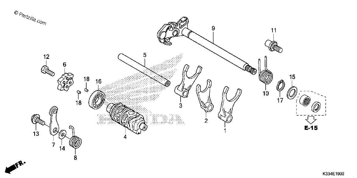 Diagrama de GEARSHIFT DRUM