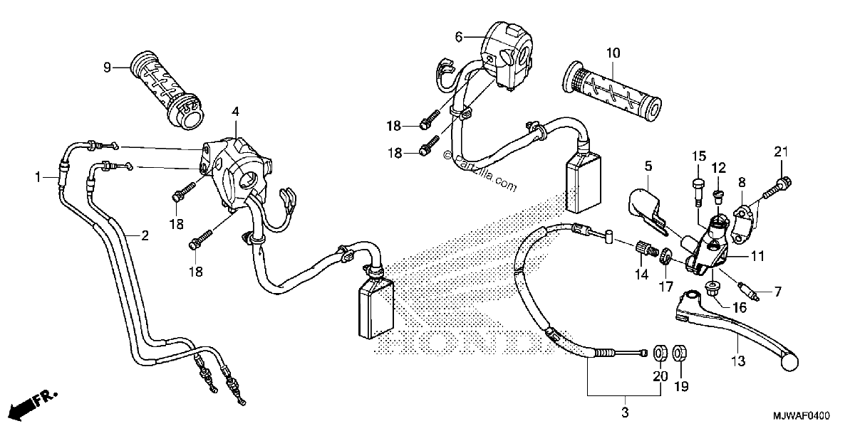 Diagrama de HANDLE LEVER SWITCH CABLE