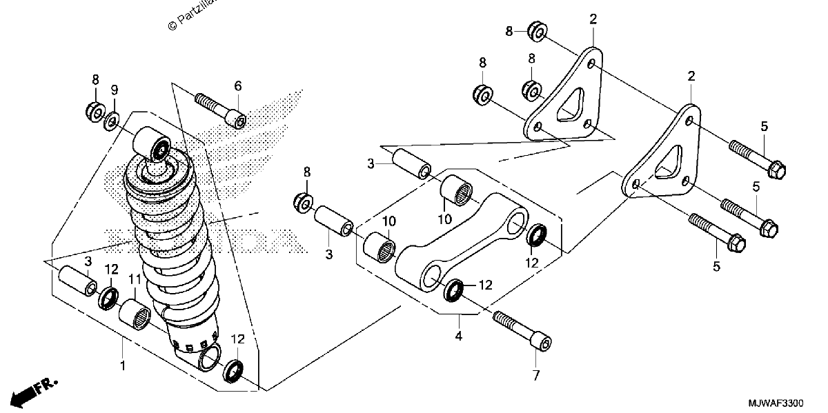 Diagrama de REAR SHOCK ABSORBER