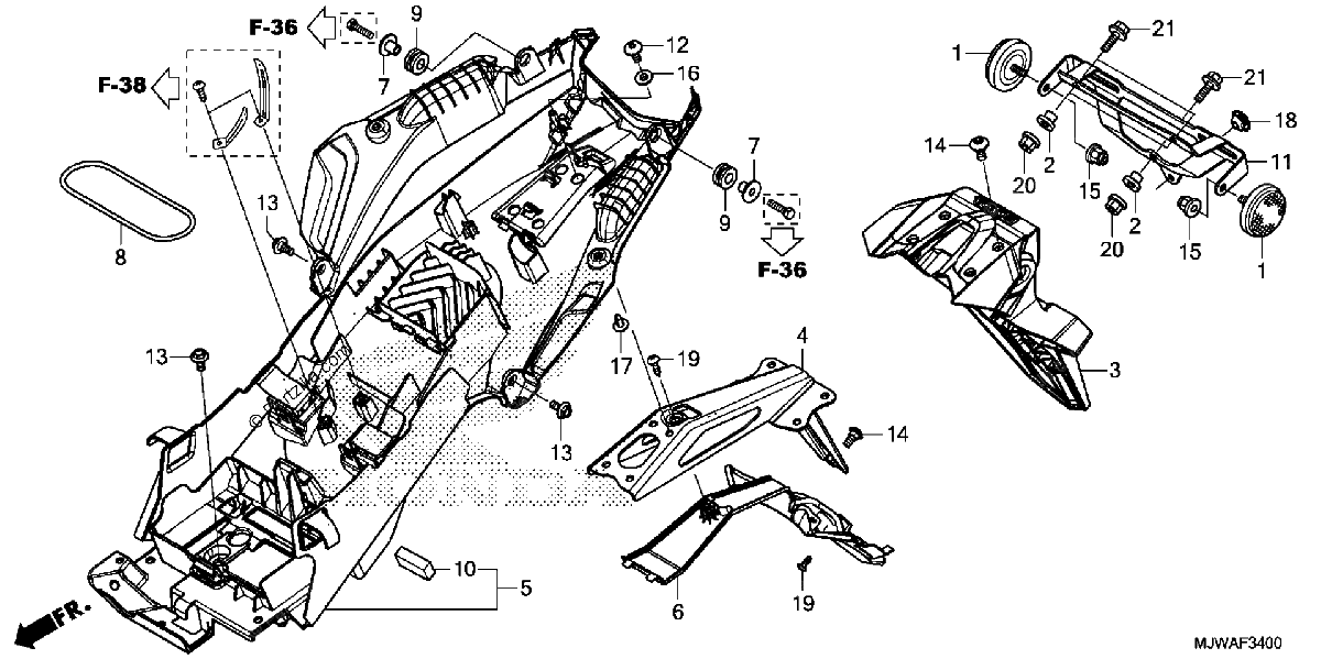 Diagrama de REAR FENDER