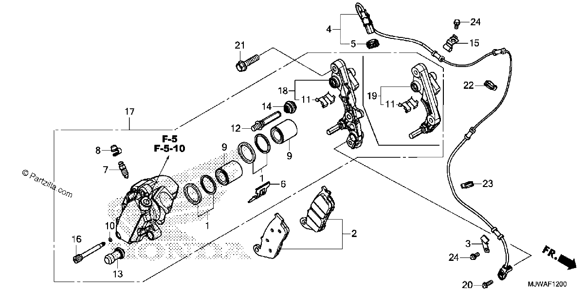 Diagrama de FRONT BRAKE CALIPER