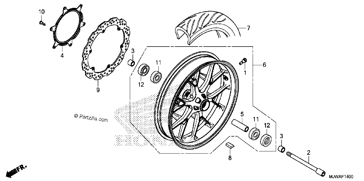 Diagrama de FRONT WHEEL