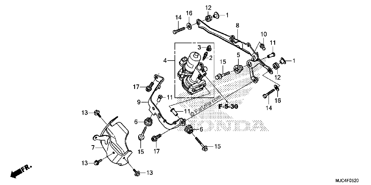 Diagrama de FRONT POWER UNIT CBR600RA