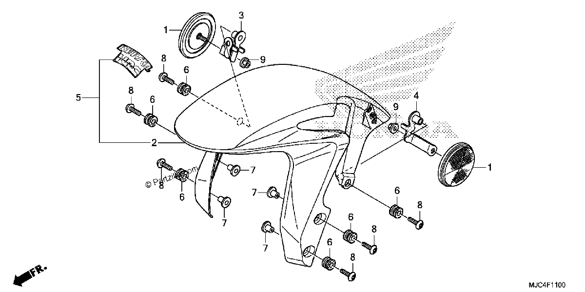 Diagrama de FRONT FENDER