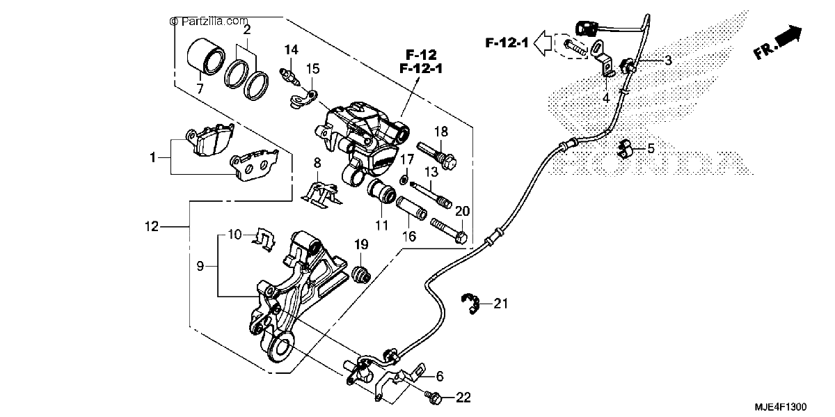 Diagrama de REAR BRAKE CALIPER