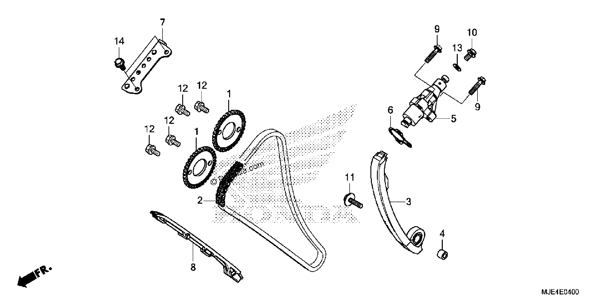 Diagrama de CAM CHAIN TENSIONER