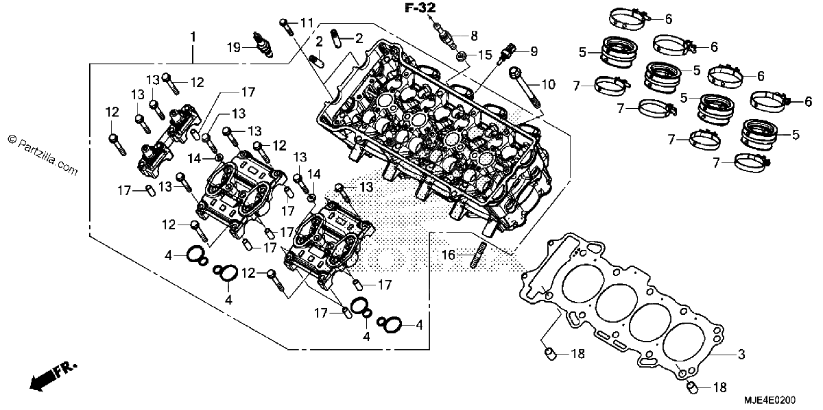 Diagrama de CYLINDER HEAD