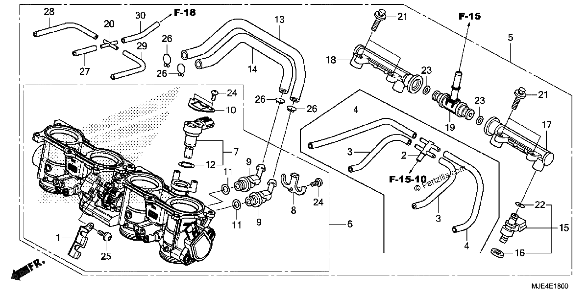 Diagrama de THROTTLE BODY