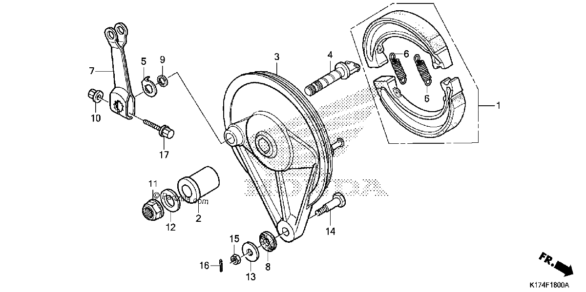 Diagrama de REAR BRAKE PANEL