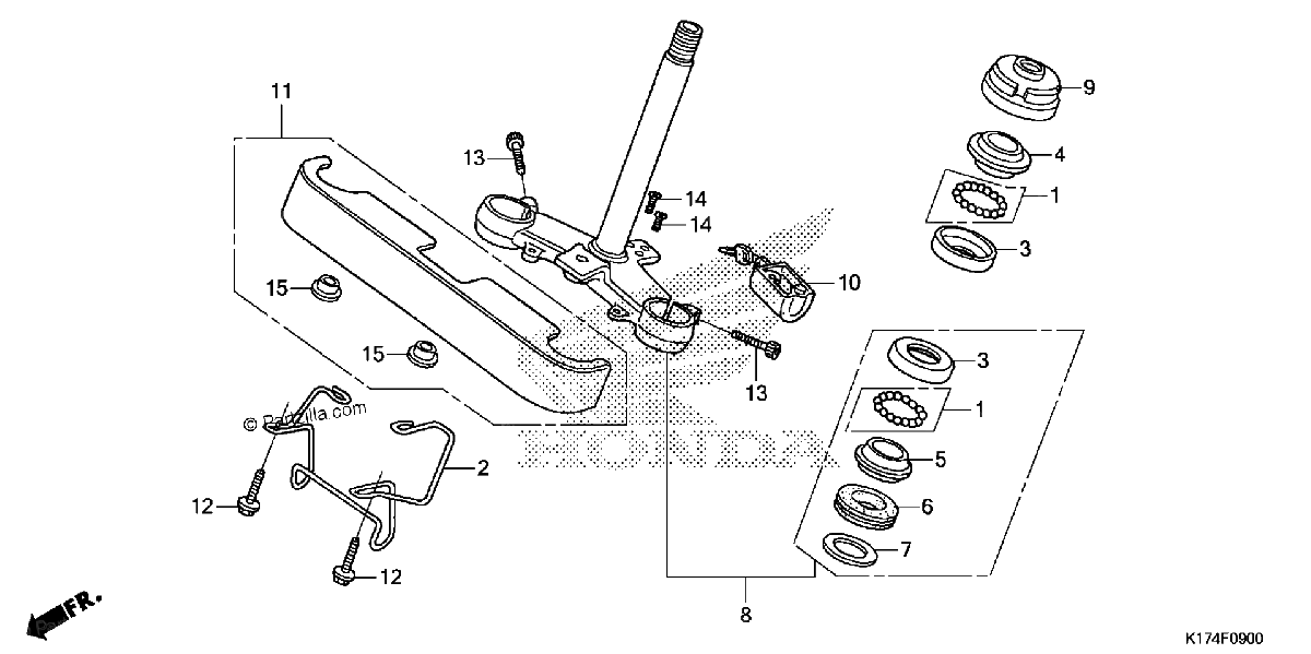 Diagrama de STEERING STEM